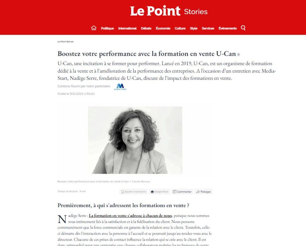 Article U-Can Le point formation professionnelle